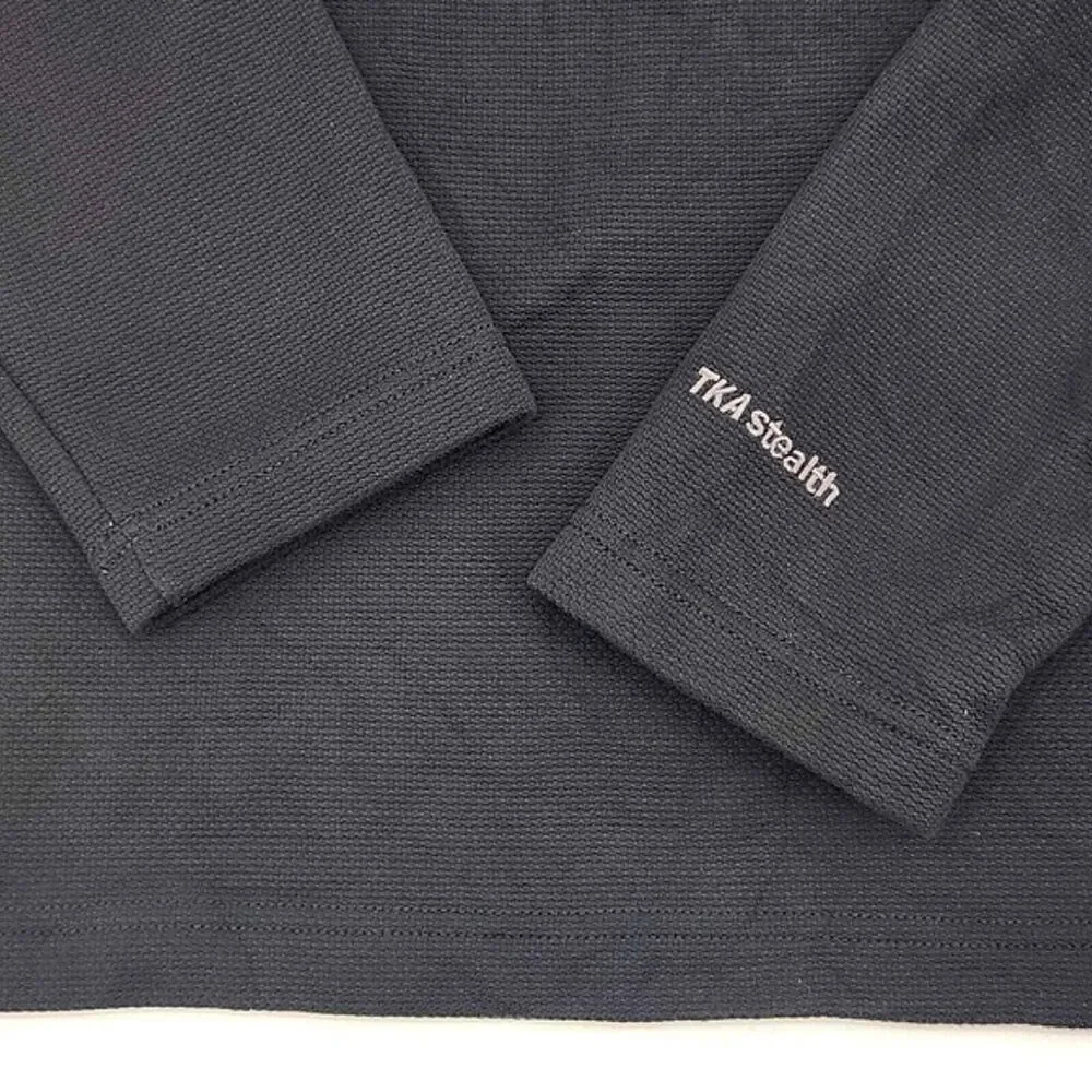 The North Face TKA Stealth Quarter Zip Pullover Shirt Mens Size Medium Black
